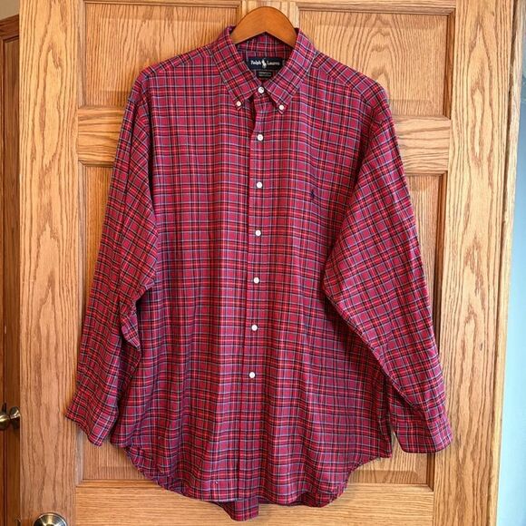 RALPH LAUREN Yarmouth 100% Cotton Plaid Button Down - Picture 7 of 11